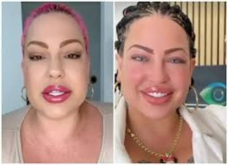 Antes y después del cambio de color de ojos de La Diosa 