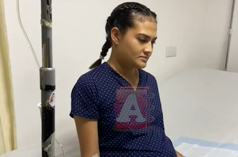 Mujer embarazada en la tragedia de Salcedo.