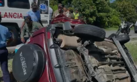 Dos personas resultan lesionadas en accidente de tránsito en Monte Plata