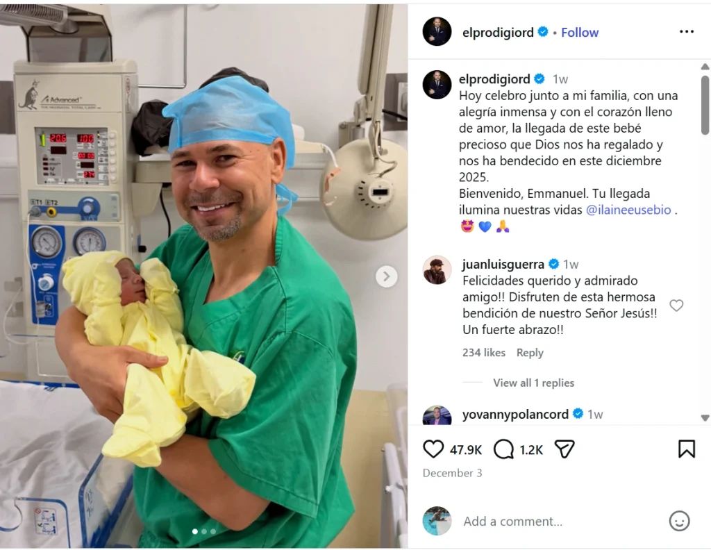 El prodigio y su bebé