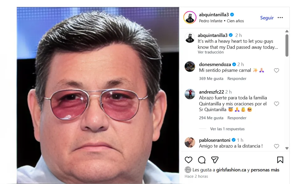 abraham quintanilla y comentarios en instagram