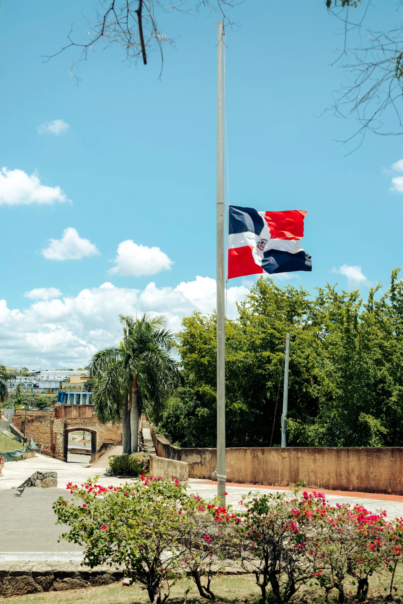 Foto de <a href="https://unsplash.com/es/@ginabell_18?utm_source=unsplash&utm_medium=referral&utm_content=creditCopyText">Ginabell Andujar</a> en <a href="https://unsplash.com/es/fotos/la-bandera-de-la-republica-dominicana-ondea-a-media-asta-al-aire-libre-JKV2u47HZgM?utm_source=unsplash&utm_medium=referral&utm_content=creditCopyText">Unsplash</a> 