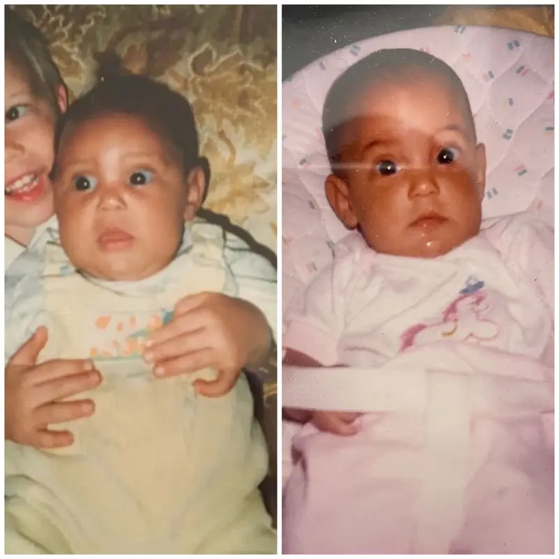 Julia y Cassandra cuando eran bebés.