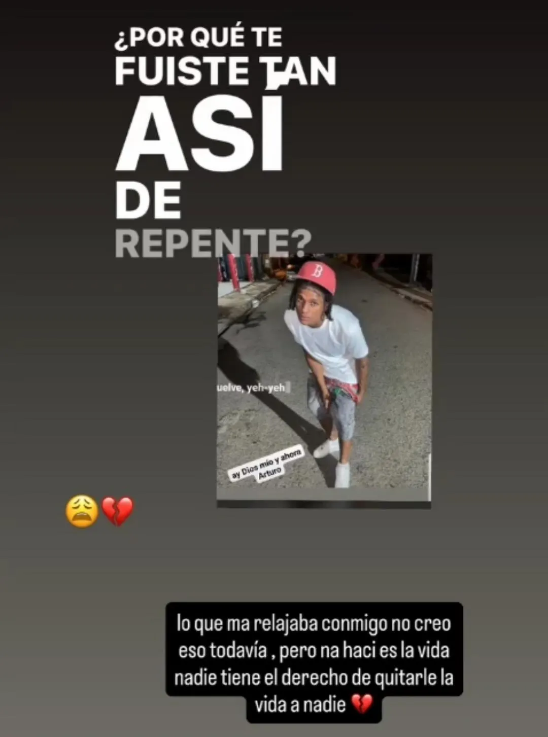 Imagen difundida por allegados a la víctima