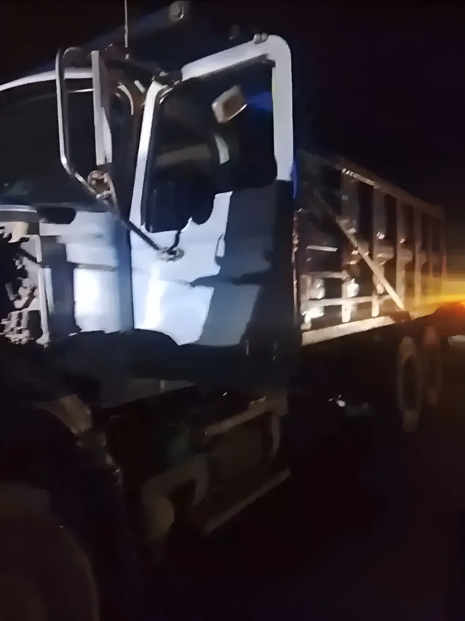 Camión con el que ocurrió el incidente