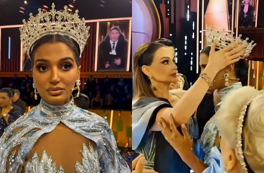 Lupita Jone le entrego una corona simbólica a Celinee Santos