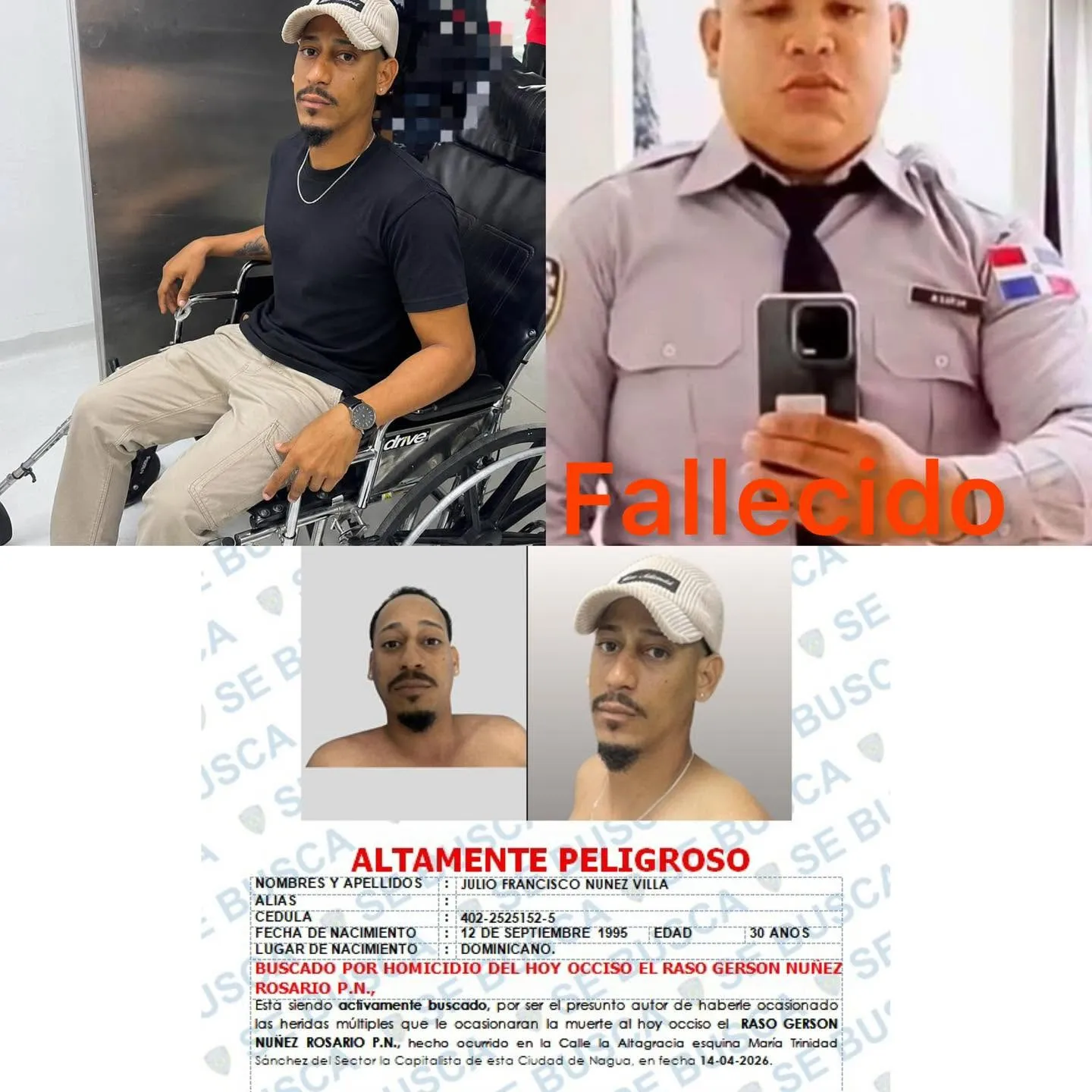 Julio Francisco acaba de entregarse