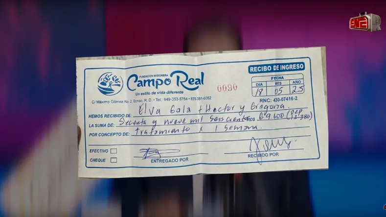La cuota de 69,000 pesos que tuvieron que pagar la familia para que la señora entrara y accediera al paquete