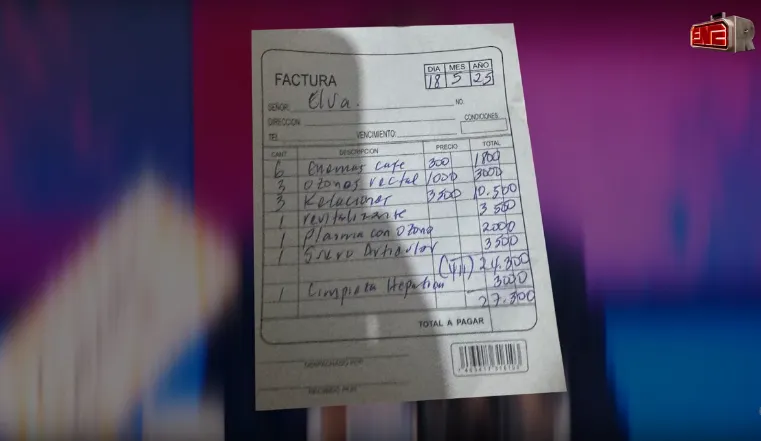 El paquete de 27,800 pesos que también pagaron y contiene algunos productos que ofrecen en el centro 