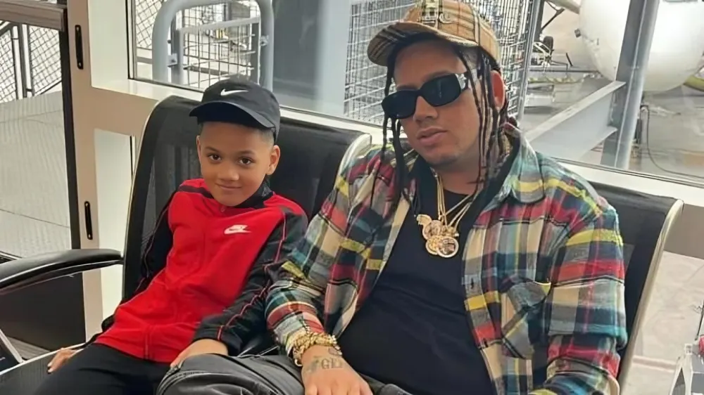 Gioser Féliz y su padre