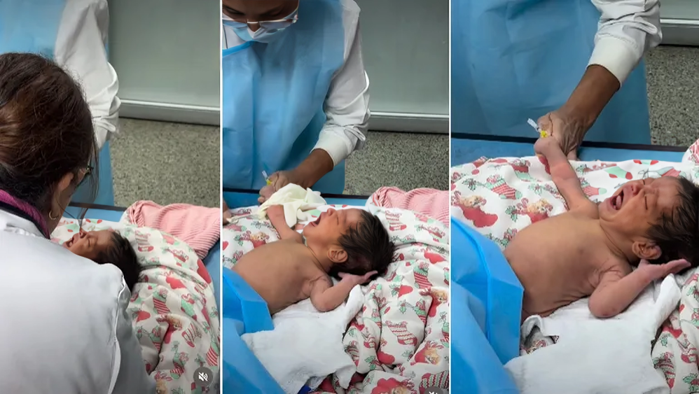 Juan David en un hospital de Caracas