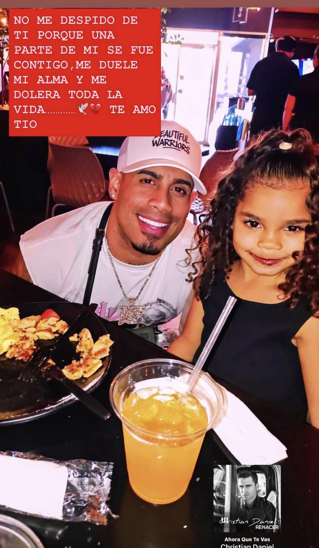 Michael Flores junto sobrina que partio y emotivo mensaje