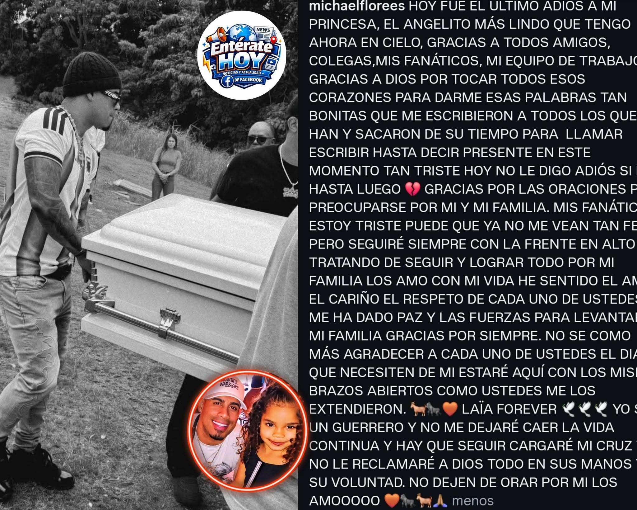 Michael flores cargando feretro y mensaje emotivo que le dedico a su sobrina