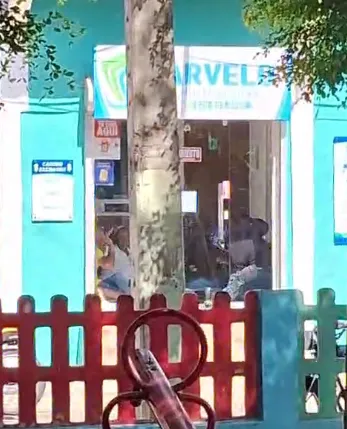 Momento que se desarrollaba el atraco