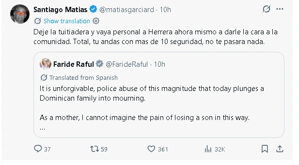 Respuesta de Santiago matias a pronunciamiento de Faride Raful sobre el caso