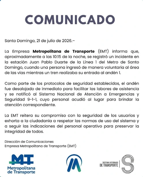 Comunicado de la EMT