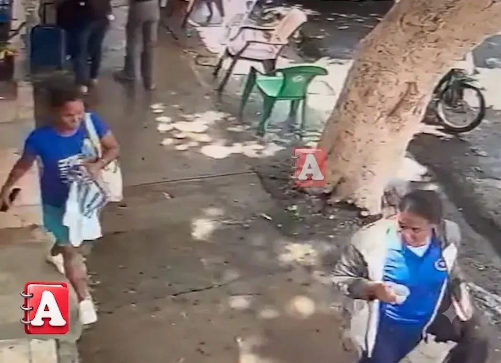 Imágenes de cámara de seguridad que captaron a la señora Rosa junto a su nuera
