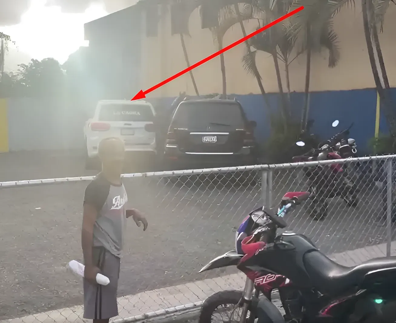 La camioneta involucrada en el lamentable episodio