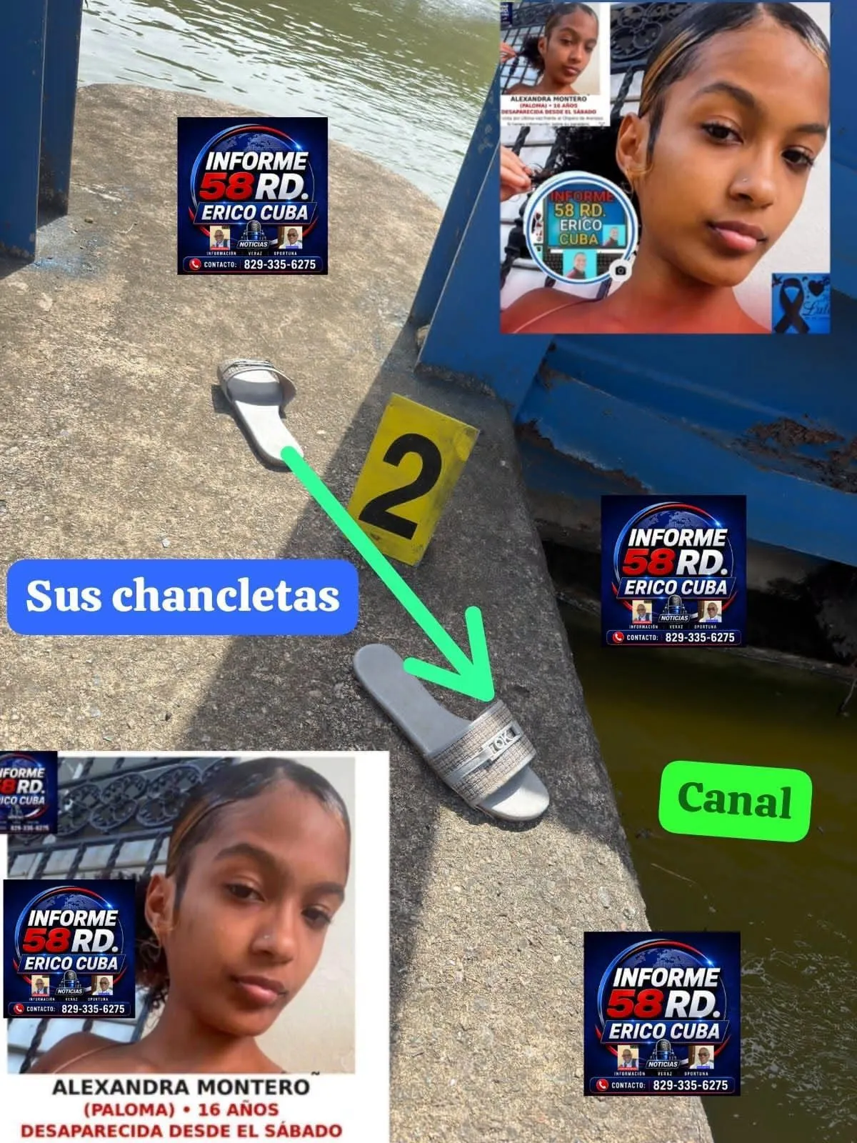 Las chancletas encontradas