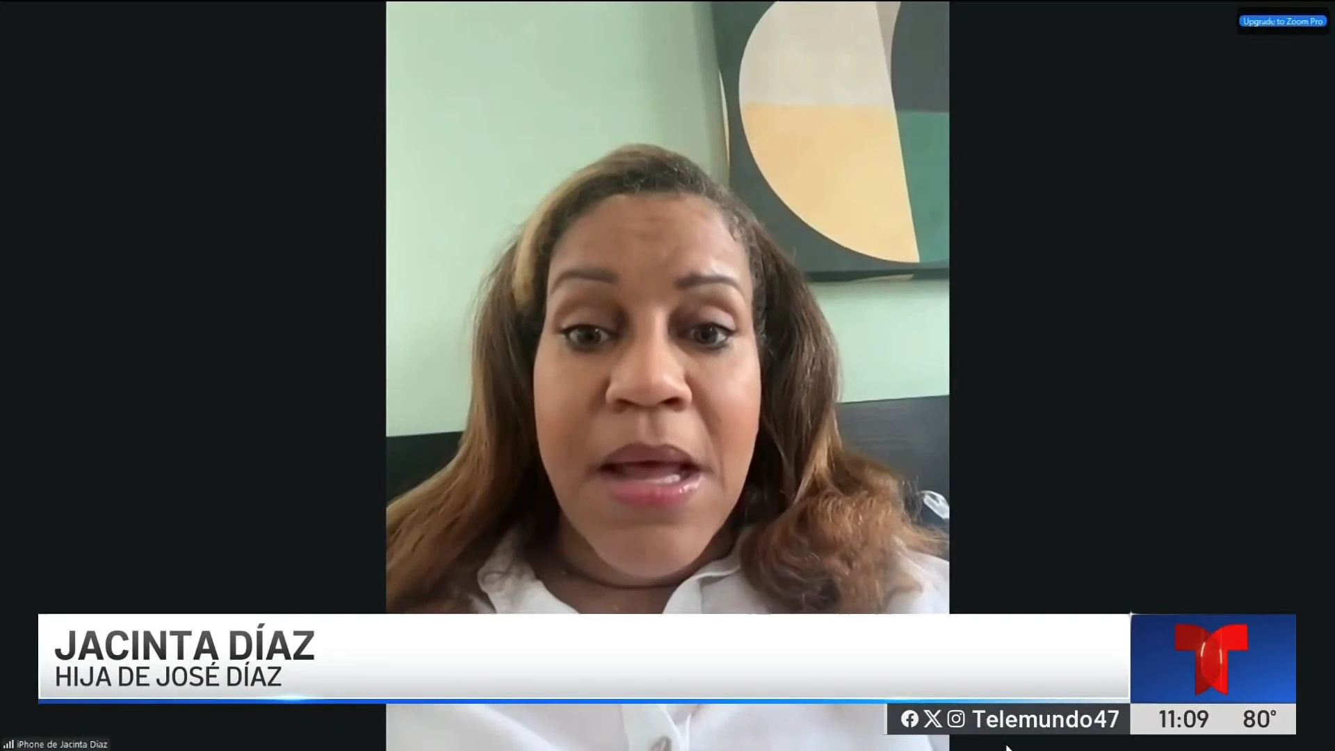 Hija de la victima declarando sobre el caso.