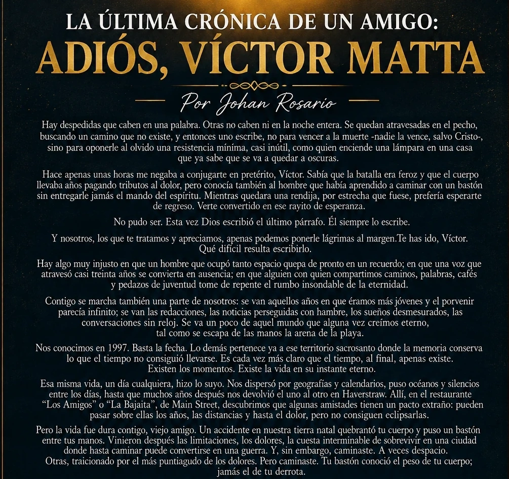 Primera parte del mensaje que le dedico su amigo