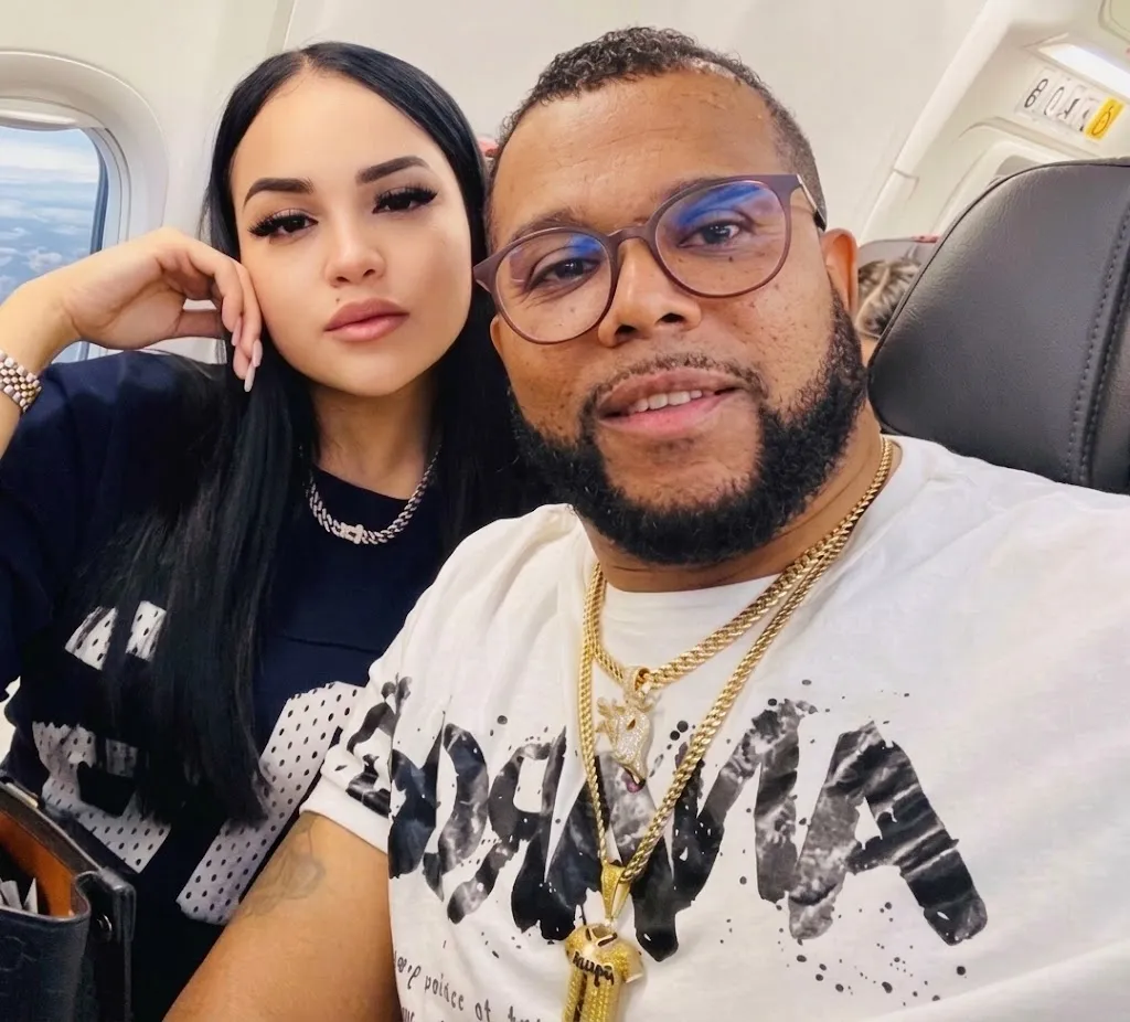 Luis Polonia y su actual pareja