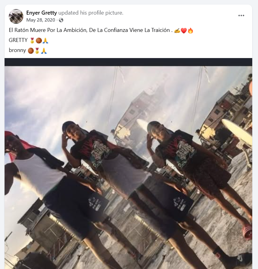 Última publicación de Enger en facebook en el 2020.