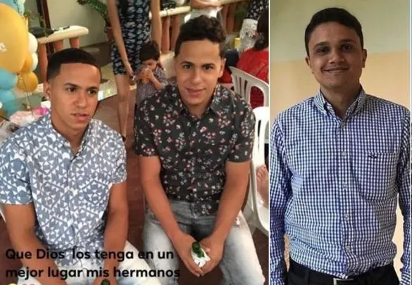 Sus tres hijos
