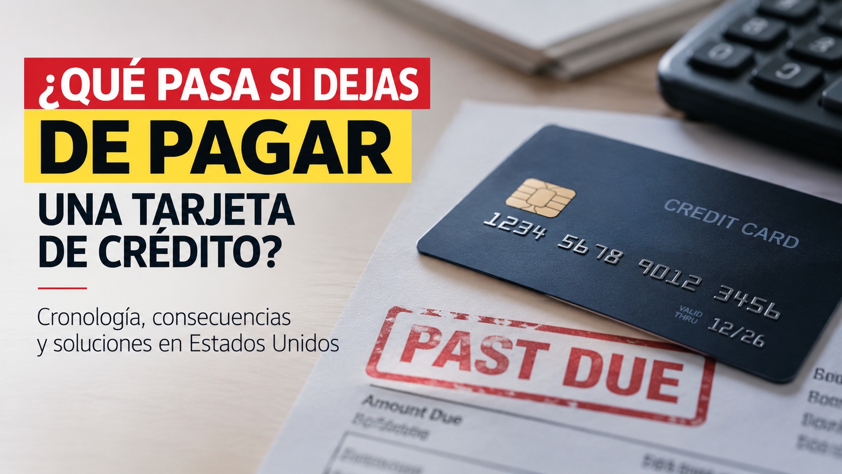 Qué pasa si dejas de pagar una tarjeta de crédito en Estados Unidos: del primer atraso a una posible demanda