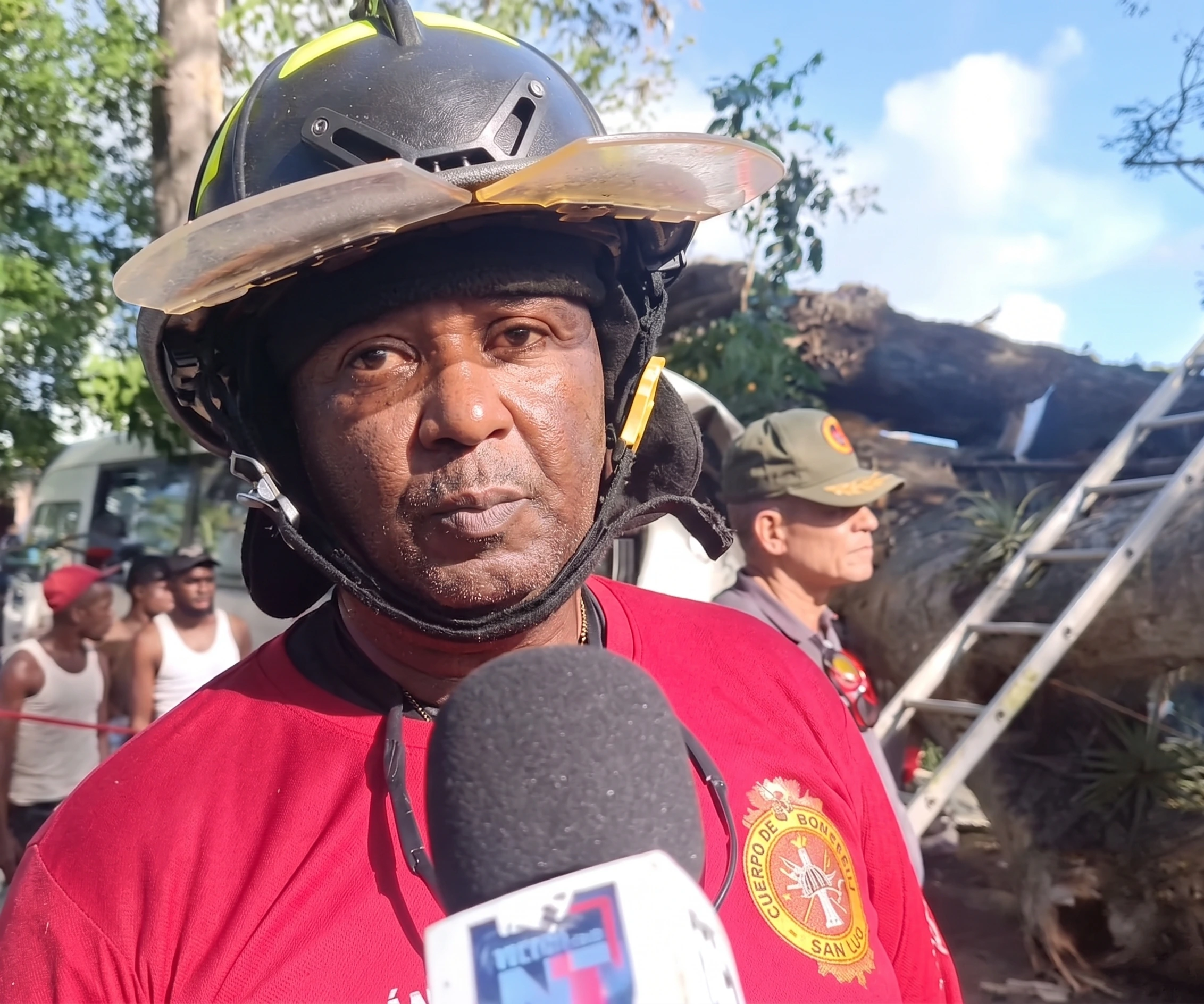 Bombero en el lugar