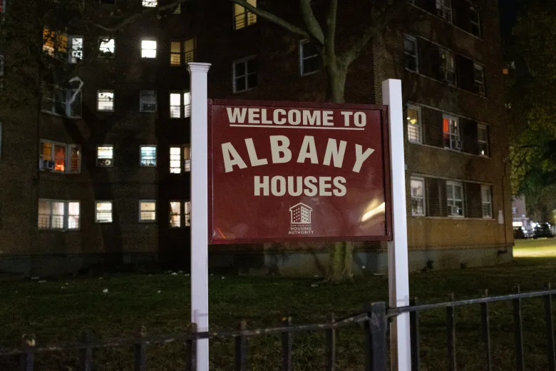 El complejo Albany Houses de la NYCHA en Brooklyn. (Gardiner Anderson para el New York Daily News)