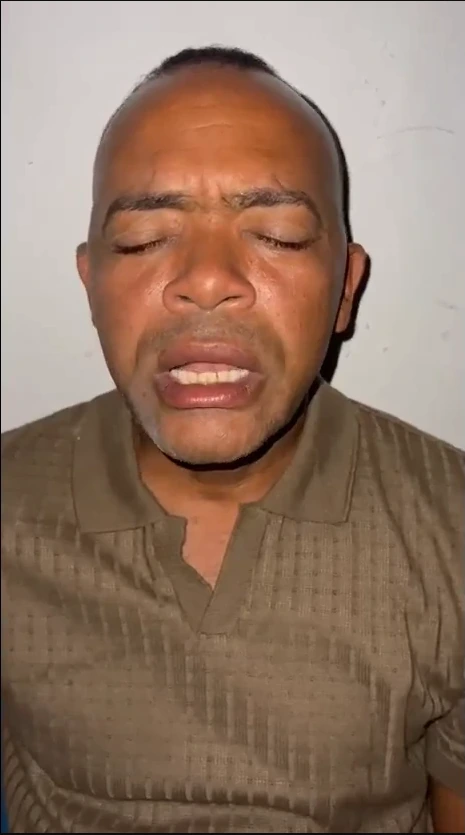 Hermano de la victima visisblemente afectado dando declaraciones sobre lo ocurrido