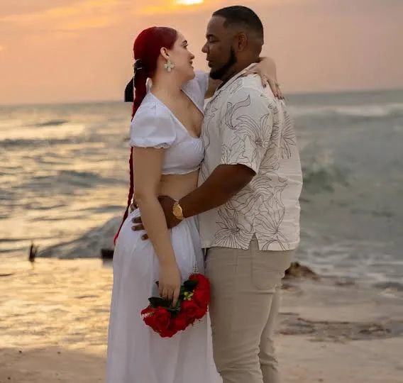 Karen Yapoort y Edwin Encarnación