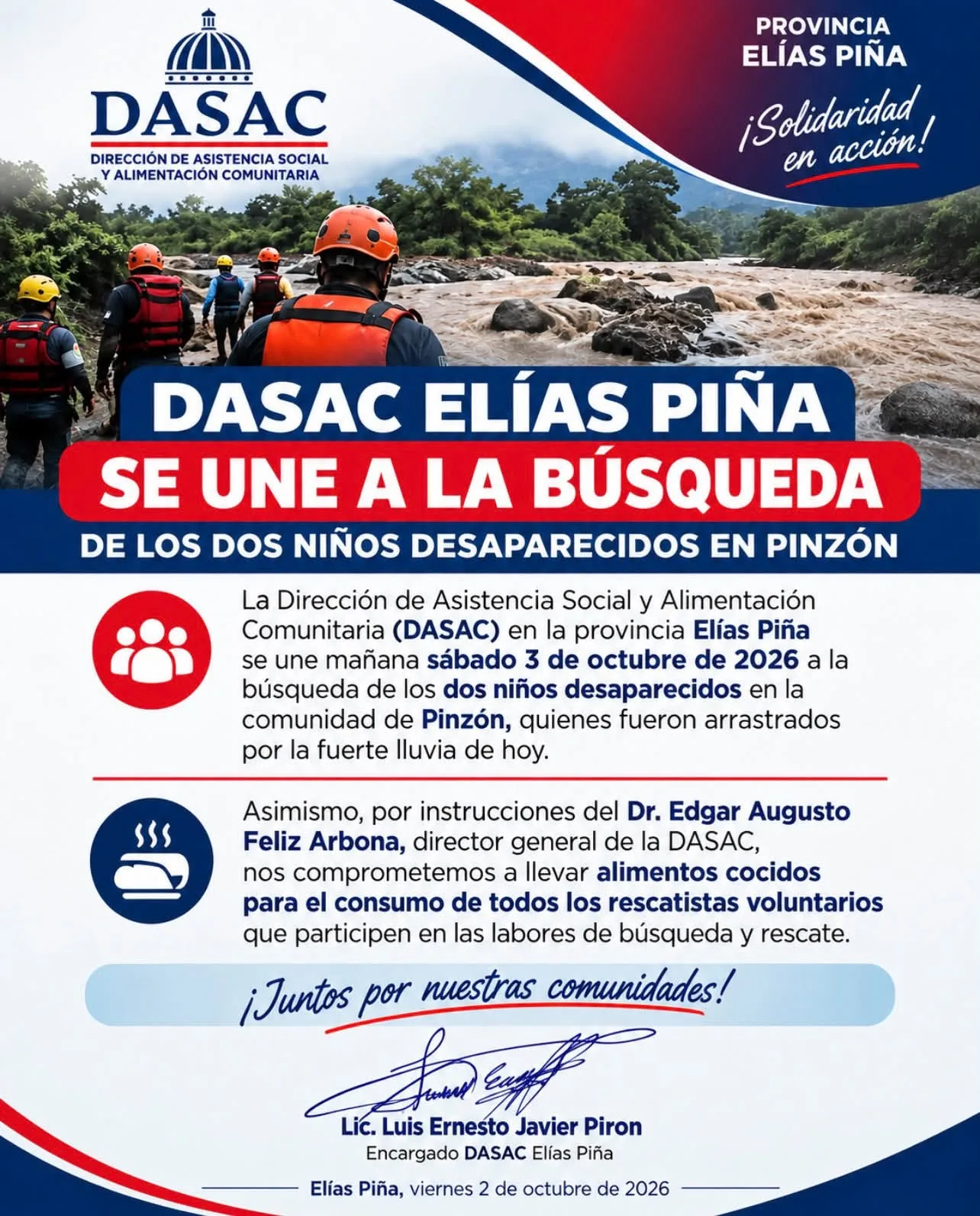 Según informaciones de De Último Minuto sería una sola niña desaparecida, no tenemos información confirmada sobre otro infante extraviado