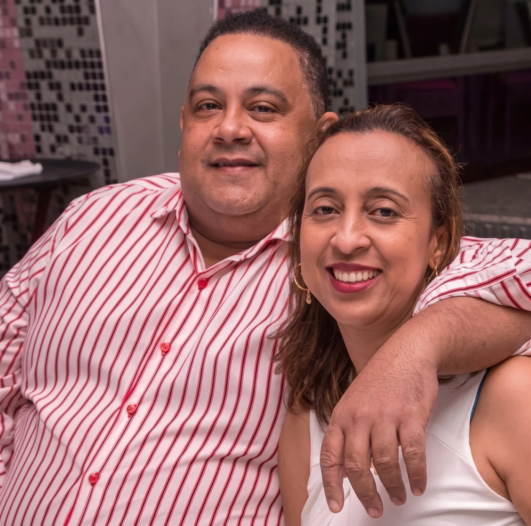 Peña Suazo y su esposa