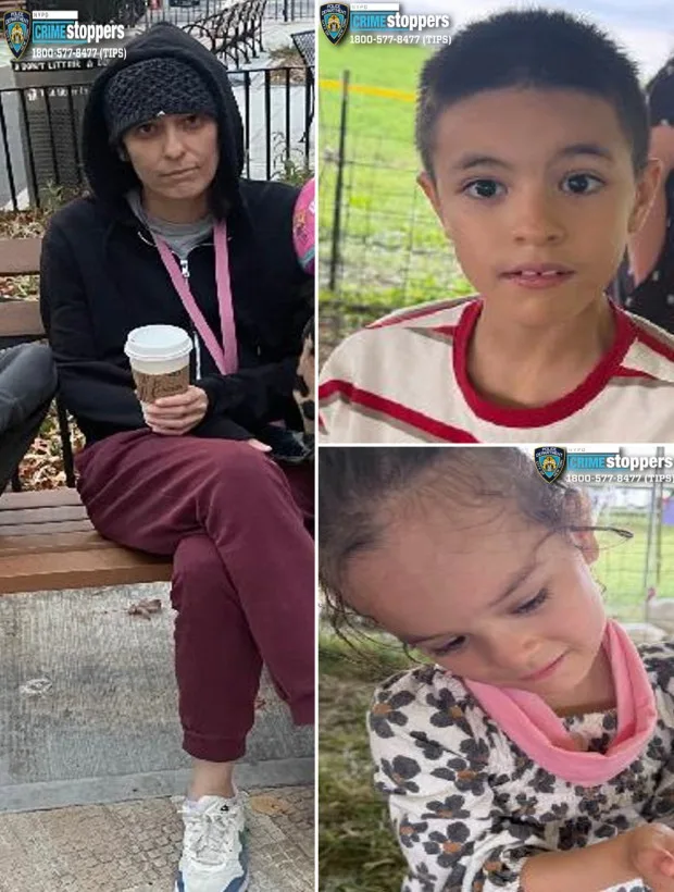 Tras una discusión con su esposo, Lisa Koch salió de su domicilio en Dyker Heights el 9 de octubre de 2026, acompañada por su hija de 5 años, Thea Wood, y su hijo de 9 años, Oliver Wood, según informaron fuentes policiales. (NYPD)