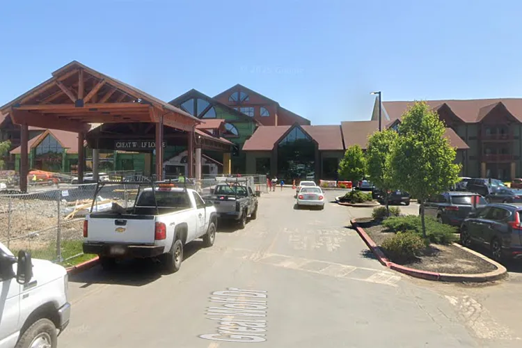 El Great Wolf Lodge se encuentra en las montañas Pocono de Pensilvania.Crédito :Google Maps